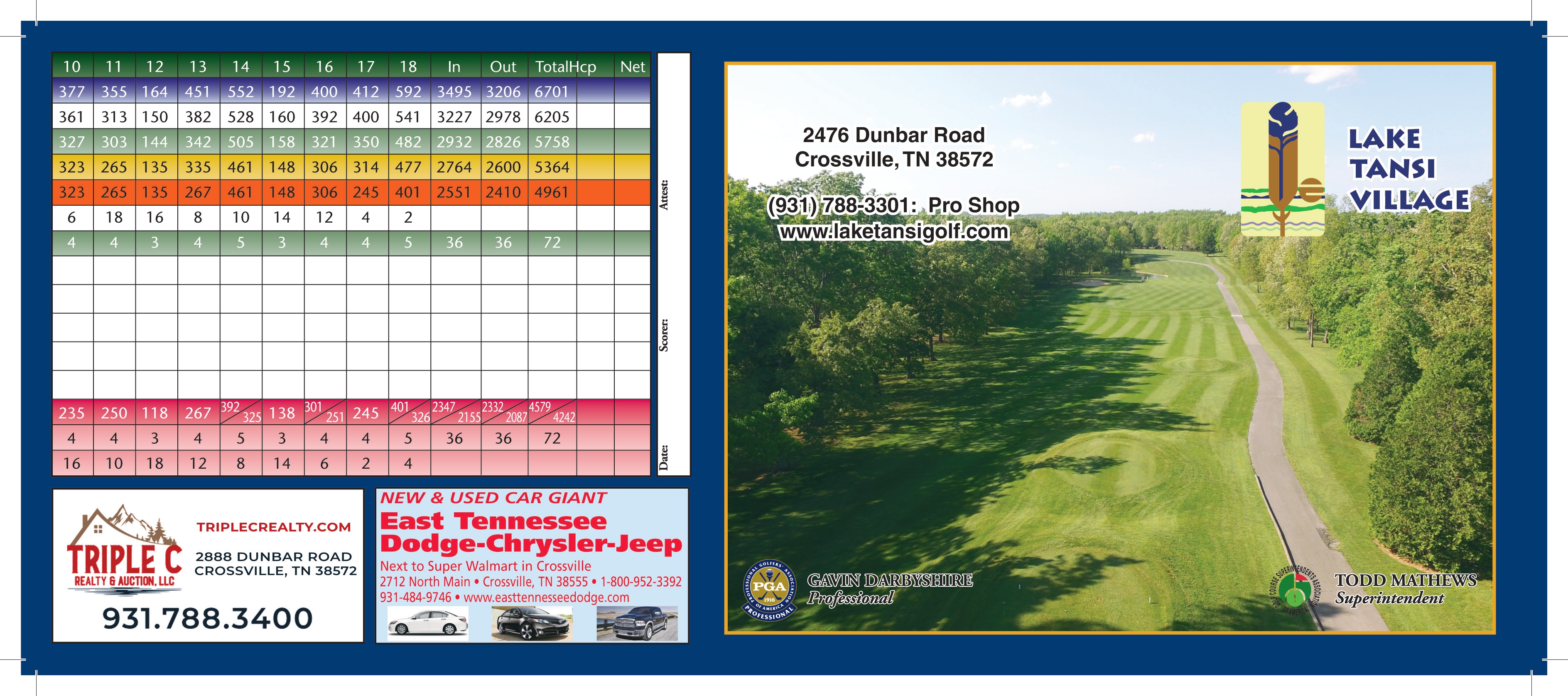 Course Map & Scorecard